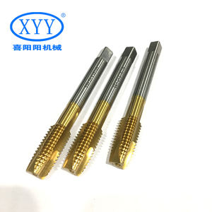 Hesheng 1 jeu de tarauds à filetage manuel HSS avec revêtement titane M3 M4 M5 M6 <span class=keywords><strong>M8</strong></span>, tarauds à filetage à cannelures droites, fraises - Product Image 6