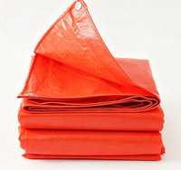Bâche en polyester 100% enduite de PE, tricotée unie, résistante à l'eau, 4m x 5m, 120g