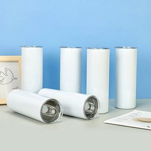 Gobelet isotherme en acier inoxydable à parois droites de 20 oz, avec revêtement par sublimation, double couvercles et paille, grande capacité, idéal comme cadeau - Product Image 1