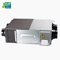 Système de ventilation à récupération de chaleur avec ventilateur d'évacuation 350 m3/h, unité de ventilation à air frais à haute efficacité