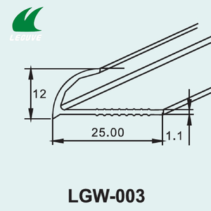 Bande de finition en plastique PVC co-extrudé, écologique et durable, prix <span class=keywords><strong>d</strong></span>'usine Leguwe, pour la <span class=keywords><strong>d</strong></span>écoration <span class=keywords><strong>d</strong></span>'angle de <span class=keywords><strong>carrelage</strong></span> céramique, design moderne - Product Image 6