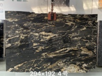 Dalles de quartzite noir titane Brothers Stone, élégantes et artistiques, quartzite noir Gucciy brillant pour la décoration des murs et des sols