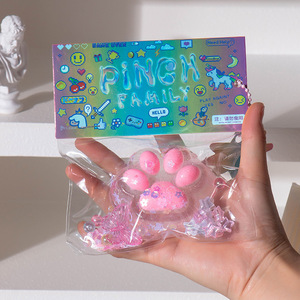 ของเล่นบีบอัดรูปอุ้งเท้าแมว Gliway Sparkling Light ของเล่นหมีน่ารักคลายเครียด ขายดี ของเล่นบีบสำหรับครอบครัว Kawai NieNie - Product Image 5