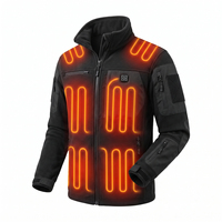 Chaqueta Térmica Eléctrica Desmontable para Hombre, Estilo Americano, Transpirable, con Bolsillos Integrados, para Senderismo y Picnic