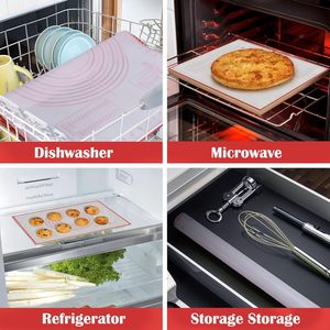 <b>Large</b> 40x60cm Silicone Pastry <b>Mat</b> Non-Slip Baking <b>Mat</b> with Measurement Counter Oven Safe & Dishwasher Safe Eco-Friendly - Product Image 3