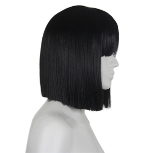 Hard Shell <strong>Wig</strong> for Clothing Female Model Half Factory Wholesale Black <strong>Short</strong> Straight Hair bob <strong>Wig</strong> with Hard Shell - Product Image 4