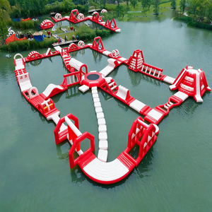 Parcours d'obstacles aquatiques gonflables pour lac, défi aquatique, course d'obstacles pour enfants et adultes, parc aquatique commercial - Product Image 1