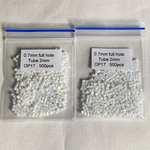 Perline di opale in tubo sintetico da 2mm 3mm per la creazione di <span class=keywords><strong>gioielli</strong></span> da laboratorio con cilindro di fuoco rosa opale con foro pieno - Product Image 5