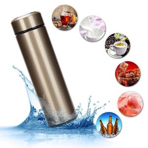 Bouteille d'eau sport en acier inoxydable à double paroi isolée de 450 ml avec logo personnalisé en gros – Gourdes isothermes - Product Image 2