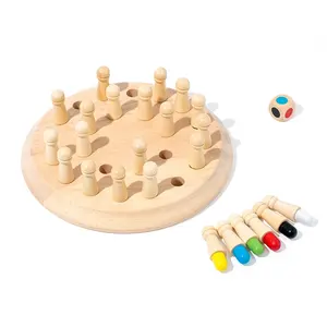 Montessori Bộ Nhớ Bằng Gỗ Cờ Vua Trò Chơi Màu Sắc Bộ Nhớ Phù Hợp Với Gậy Hội Đồng Quản Trị Trò Chơi Màu Sắc Nhận thức Học Tập Hoạt Động Giáo Dục Đồ Chơi