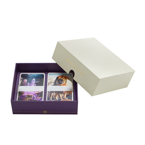 High Quality Game Card Package Rigid White Two Piece <b>Box</b> Coated Paper Insert Emboss Logo for Gift <b>Box</b> - Product Image 4
