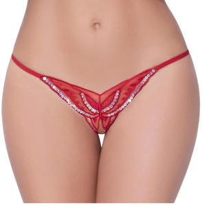 سروال داخلي نسائي ميني ثونغ مثير بخصر متوسط عالي الجودة، غير ملحوم منسوج لأوروبا والولايات المتحدة - Product Image 2