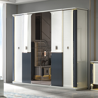 Ensemble complet de meubles de chambre à coucher modernes de luxe en bois, lit double king size, cadre en bois pour chambre principale, vente en gros