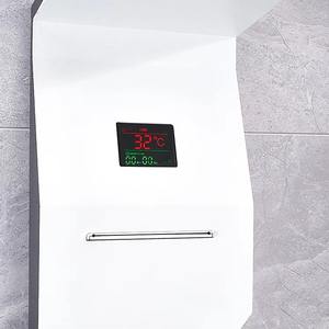 Panneau de douche brossé argent noir tours de colonne en acier inoxydable 304 jets de cascade Spa panneau de douche intelligent - Product Image 6