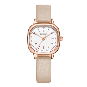 Reloj de Cuarzo Cuadrado Minimalista para Mujer con Correa de Cuero - Product Image 2