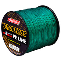 Ligne de pêche tressée PE super résistante 300M, 4 brins, multicolore, résistante à l'abrasion, pour eau salée/eau douce