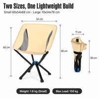 Chaise lune pliable d'extérieur avec structure en aluminium - Légère, compacte, pour le camping, la pêche, le jardin et les meubles d'extérieur de luxe