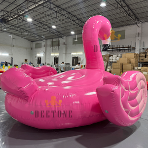 Colchón de agua de flamenco inflable personalizado de fábrica, instalaciones de entretenimiento de agua de flamenco inflable gigante de flamenco - Product Image 2