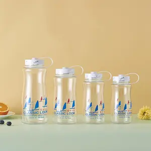Grote Capaciteit Transparant Plastic Beker Mode Filter Netto Ruimte Cup Outdoor Reizen Draagbare Plastic Water Cup Groothandel