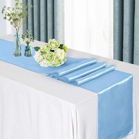 Chemin de table en satin de haute qualité 30x275cm pour mariage, fête, couleur et logo personnalisés, lavable, réutilisable pour hôtel/restaurant