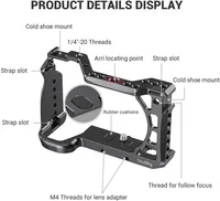 Pour SmallRig A6600 pour Sony DSLR Cage accessoire pour Photo Studio tire chaussure froide et Arri trous de localisation trépied Compatible 2493