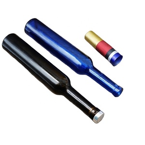 Botellas de Vidrio de 175 ml y 210 ml para Vino Tinto, Botellas Azules con Cuello Largo, Botellas de Vidrio con Pulverizador de Color Personalizado y Corcho para Vino Tinto - Product Image 2