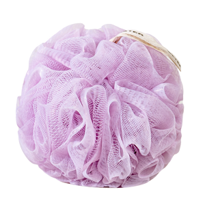 Tùy chỉnh <span class=keywords><strong>PE</strong></span> lưới bông in <span class=keywords><strong>Ribbon</strong></span> tắm mướp bọt biển tắm pouf cơ thể lưới trở lại Scrubber màu xanh đậm,, khoai môn tím, trắng - Product Image 3