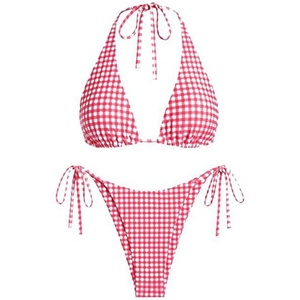 ชุดว่ายน้ำบิกินี่ทูพีซลายเสือดาว/ลายทางแบบสามมิติสั่งทำพิเศษสำหรับผู้หญิง  ผ้าสแปนเด็กซ์/ไนลอนรักษ์โลก  ชุดชายหาดไมโครบรา - Product Image 2