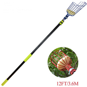 高所用ロングハンドルポールバスケットマンゴーアップルガーデン伸縮式フルーツピッカー - Product Image 6