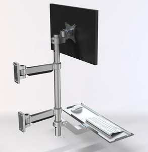 BDT-02 mới treo tường Bàn phím Khay Màn hình LCD khung giá với 90 độ nghiêng màn hình cánh tay cho máy chiếu-Thuận tiện và thiết thực - Product Image 3