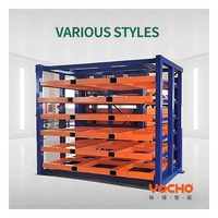 Étagère à tiroirs industrielle robuste pour entrepôt, avec roulettes, revêtement anti-rouille par poudrage, durable, compatible chariot élévateur