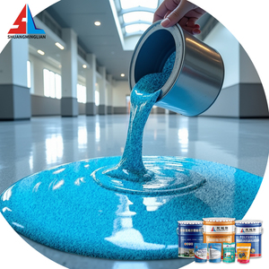 El piso <span class=keywords><strong>de</strong></span> cemento se pinta directamente <span class=keywords><strong>con</strong></span> pintura <span class=keywords><strong>de</strong></span> arena <span class=keywords><strong>de</strong></span> color <span class=keywords><strong>epoxi</strong></span> autonivelante impermeable para interiores y exteriores - Product Image 1