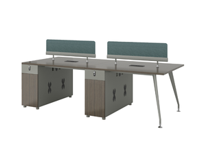 Văn phòng máy trạm L hình dạng MDF Bàn đồ nội thất văn phòng nhân viên Bàn máy tính - Product Image 2