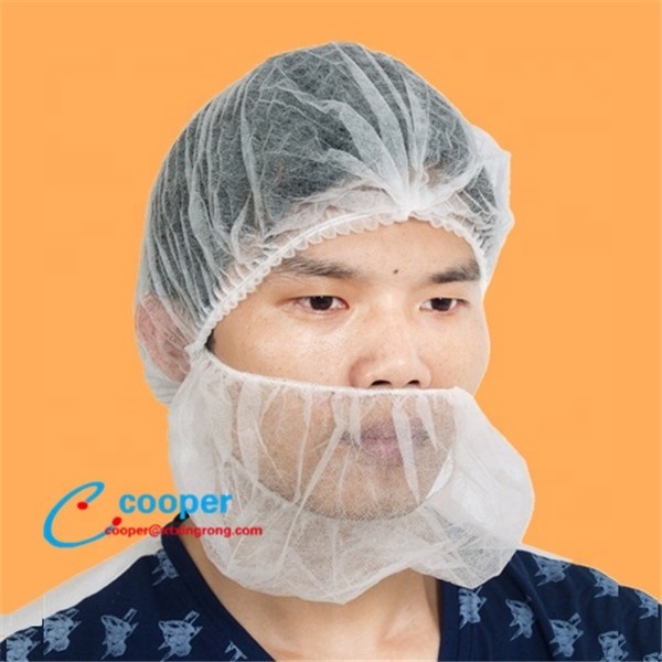 Disposable PP Nonwoven Beard Cover Net  Elastic Dustproof & Breathable  Food Processing Safety Supplies