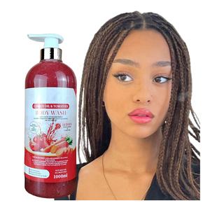 Gel Douche Carotte et Tomate Éclaircissant Intense Illumine Tout le Corps Estompe les Taches Sombres Anti-Âge Peau Jeune Contenance 1000 ml - Product Image 3