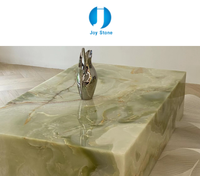 Bloc carré en pierre naturelle, cube vert, table en marbre, décoration d'intérieur, socle en marbre