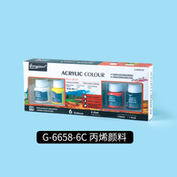 Kit de peinture DIY Giorgione 6618-6C pour aquarelle, acrylique, huile, tissu, verre, affiche - pour papier, toile et autres supports