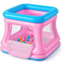 Trampoline gonflable personnalisable en PVC pour enfants, piscine à balles multifonction, château gonflable avec barrières de sécurité, trois-en-un pour la maison