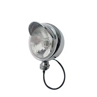 Phare de moto classique personnalisé en acier inoxydable de 7 pouces, halogène blanc brillant 12V/24V, assemblage 1 lentille FTC Cycles Retrofit
