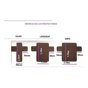 Protections de chambre double face Tex, 3 pièces, housses de meubles anti-acariens, textile - Product Image 1