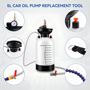Podofo Bomba Extractora de Fluidos Automotrices Portátil Recargable de 5L, Inyector de Aceite Neumático, Máquina Llenadora de Botellas, Envío Gratis - Product Image 4
