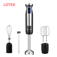 Mixeur Plongeant Portable Compact 1200W Haute Puissance, Contrôle Variable 12 Vitesses, Appareil de Cuisine Multifonctionnel