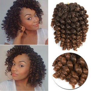 Trenza de pelo de ganchillo de 8 pulgadas, extensiones sintéticas onduladas por agua, pelo trenzado rizado, Marley, precio al por mayor - Product Image 3