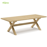 Vente en gros de table en bois de teck pour hôtel chaise de tissage en corde utilisée restaurant table longue en bois de teck