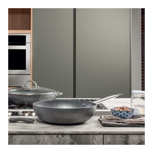 Wok de Aluminio Antiadherente con 1 mango (32cm) BIG FAMILY Grigio WX7583WBIFA - Product Image 2