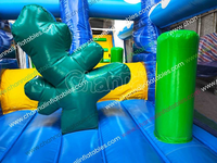 Aufblasbarer Krabben-Hindernisparcours Kommerzielles Hüpfburg-Set Paintball-Pistole Aufblasbarer Rutsche Schwimmbad Fußballspiel