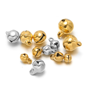 จี้กระดิ่งเล็ก 5 มม. 6 มม. 8 มม. 10 มม. |   จี้สแตนเลสสตีลชุบทอง 18K PVD สำหรับทำสร้อยข้อมือ สร้อยคอ DIY - Product Image 5