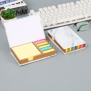 저렴한 도매 맞춤형 인쇄 로고 자체 접착 메모 스티커 패드 크래프트 커버 다채로운 스티커 메모 세트 - Product Image 2