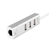 Adaptor USB hub 2.0 3-port, kecepatan tinggi 4 in 1 untuk laptop OTG tipe-c tipe C RJ45 LAN jaringan adaptor usb-c hub