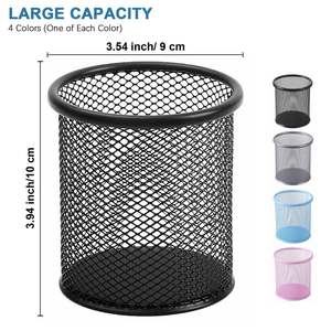 منظم مكياج ملون مخصص مع حامل فرشاة قلم رصاص شبكي من السلك ميزة حامل الأكواب - Product Image 2